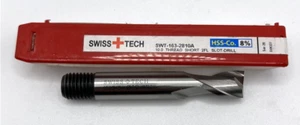 Swiss Tech 10mm Thread Short 2 Flute HSS-Co 8% Slot Drill SWT-163-2810A - Picture 1 of 3