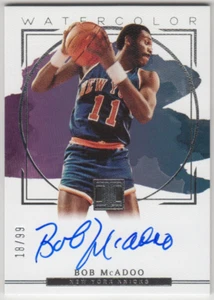 2022-23 Panini Impeccabili Knicks Bob Mcadoo Acquerello Autografo Autografo 18/99 - Foto 1 di 2