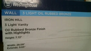 Westinghouse Iron Hill 3 Light Vanity  (63434)  FS   - Picture 1 of 6