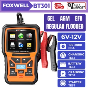 FOXWELL 12V Car Battery Tester Automotive Battery Load Tester Digital Analyzer - Picture 1 of 14