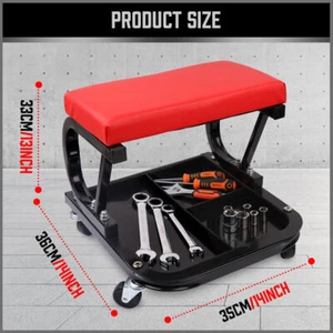 Rolling Creeper Seat Workshop Mechanic Stool Garage Repair Storage Tray AU - Picture 1 of 8