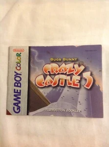 Game Boy Color Crazy Castle 3 Instruction Book Let New - Picture 1 of 2