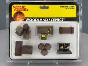 O Woodland Scenics Scenic Accents 2739 Assorted Crates NIP! O2231 - Picture 1 of 11