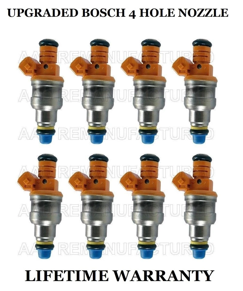 8x 升级 4 孔博世燃油喷射器适用于 92-89 凯迪拉克 Allante 4.5L V8  — 第 1/1 张图片