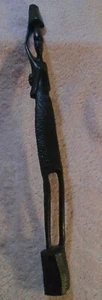 Estatuilla de ébano hecha a mano alta delgada escultura de madera de mujer africana tallada - Imagen 1 de 9