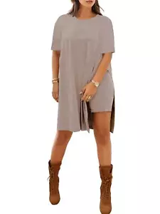 Women's 2 Piece Outfits Tracksuits Short Sleeve Tops Bodycon Shorts Sweatsuit - Picture 1 of 13
