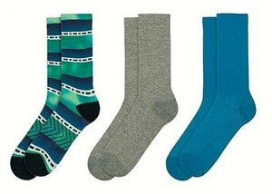 No Boundaries Men's Printed Crew Socks, 3-Pack NEW - Picture 1 of 2