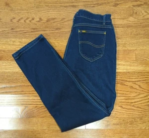 Vintage Lee Women's 16 Med Blue Riders Jeans Mom High Rise 80s Union Made USA - Picture 1 of 6
