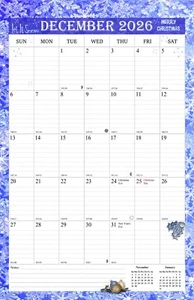 2026 Wall Calendar Spiral-bound Twin-Wire Binding - 12 Months 8.5" x 11" 12 - Picture 1 of 4