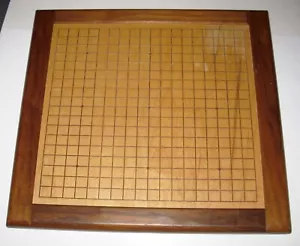 Tablero GO de madera dura artesanal David Levy de colección de los años 80 19,75" x 21,5" juego raro - Imagen 1 de 12