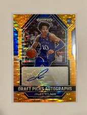2023 Prizm Draft Picks Basketball - Jalen Wilson Orange Pulsar AUTO #/49 - Nets