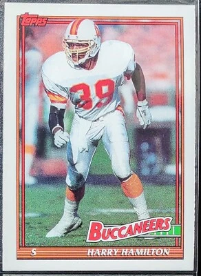 1991 Topps Harry Hamilton #490 Tampa Bay Buccaneers - Image 1 of 2