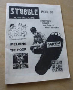 Stubble Issue 10 1994 Music Fanzine MA MW Area Magazine Offspring Melvins - Foto 1 di 24