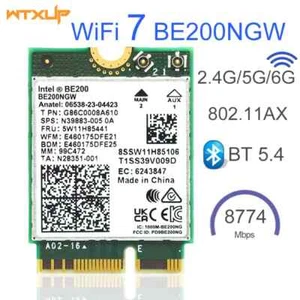 Intel WiFi 7 BE200 BE200NGW NGFF M.2 Wifi Card Tri-band PC wifi Bluetooth 5.4 - Picture 1 of 10