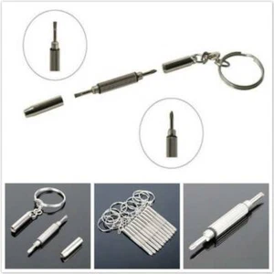 5PCS Mini Screwdriver Tool Repair Set Keyring for Watch Glasses Mobile Phone - Picture 1 of 9
