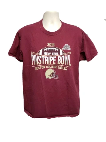 2014 Boston College Eagles Pinstripe Bowl Adult Large Burgundy TShirt Cover