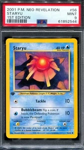 PSA 9 Pokemon 2001 1st Edition Neo Revelation Staryu Common #56 - Picture 1 of 2