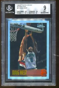 1996-97 Topps Chrome Doug West #61 Refractor SP BGS 9 Timberwolves (6k205) - Picture 1 of 2