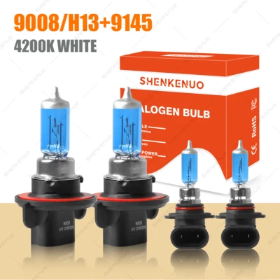 For 2006-2009 Dodge Ram 1500 2500 3500 4X 5000K Halogen Headlights + Fog Lights - Image 1 of 4