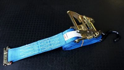 (2) 12' Quad Tie Down Straps E Track Ratchet Strap f Snowmobile Motorcycle Van - Изображение 1 из 4