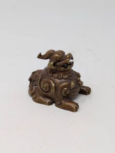 Antique Chinese Brass "Luduan" Scroll/Paper Weight - Picture 1 of 10