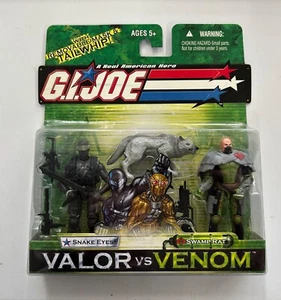 GI Joe Valor Vs Venom Snake Eyes W/Timber & Swamp Rat Ninja Battles 2005 - Picture 1 of 2