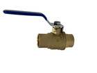 1) 3/4" SWEAT SHUT OFF SWEAT BALL VALVE, LEAD FREE BRASS, FULL PORT 600 WOG