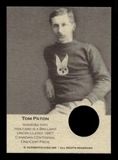 #K019 TOM PATON Oddball Hockey 1967 Coin Card FREE SHIPPING