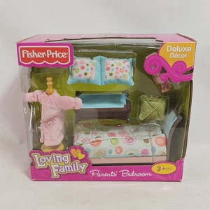 Liebevolle Familie Elternzimmer Puppenhaus Möbel 2010 Fisher Price versiegelt - Bild 1 von 8
