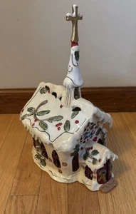Blue Sky Clayworks Christmas Silent Night Church Tea Light Candle Holder GREAT!! - Picture 1 of 6