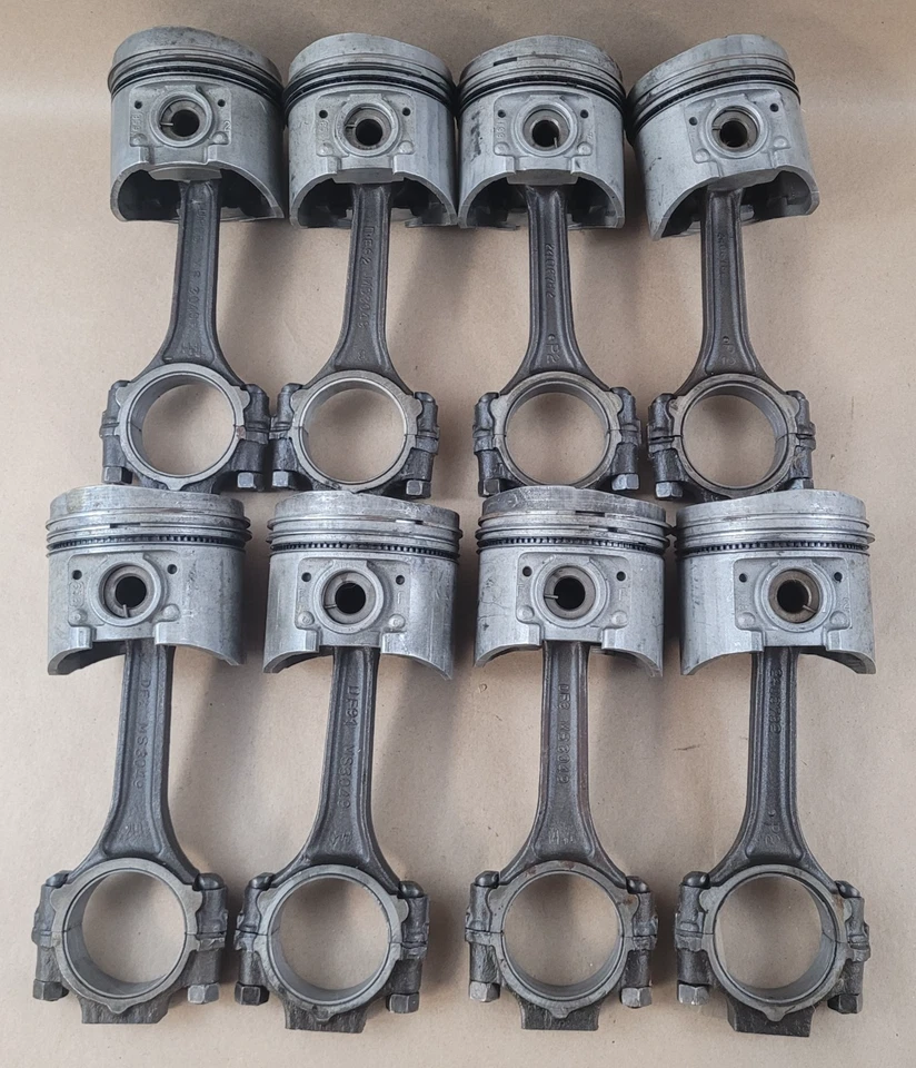 8 Pistons 2465658 & Connecting Rods 2406782 Dodge Plymouth Chrysler 1964-69 273 - Image 1 of 4