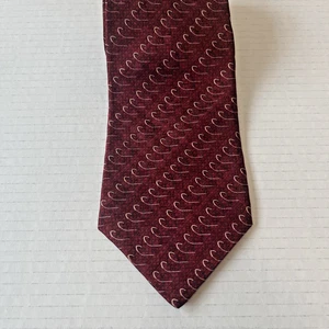 Corbata clásica Jos A Bank colección corporativa para hombre oro borgoña anzuelos - Imagen 1 de 8