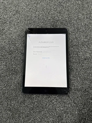 Apple iPad Mini - A1432 - 16GB - Blue - LCD Cracked (WiFi)  - iCloud - Image 1 of 3