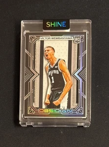 Victor Wembanyama Obsidian Rookie Spurs Jersey Card Art 1/1 Created By SHINE - Picture 1 of 2
