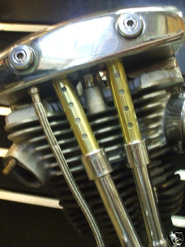 Old-Stf Harley Shovelhead Knucklehead Evo Pushrod tube brass clips keepers clips - Image 1 of 1