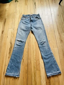 Re/Done Levi 24/34" Leg The Elsa High Rise Bootcut Leg Jeans $465 - Picture 1 of 7