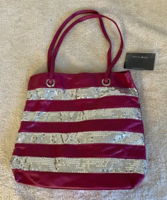 NUEVO CON ETIQUETAS Moda Bug Rosa y Lentejuelas Bolso de Viaje Playa Compras Bolso de Hombro NUEVO Foto 1 de 4