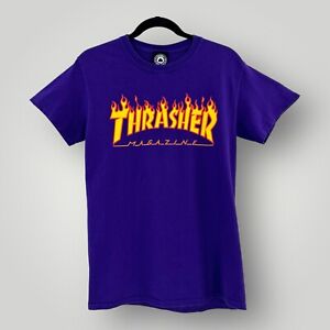 Thrasher Magazine Shirt Adult Size Small Purple Skateboard T-Shirt Vintage