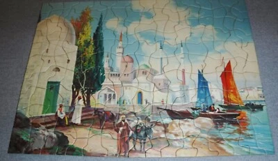 Early Vintage Orange Box Tuco Jigsaw Puzzle "Old Algiers"  Complete  187 pc. - Image 1 of 4
