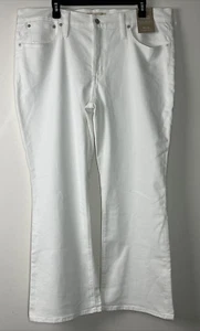 Madewell Kick Out Crop Jeans Womens 33 White Mid Rise Denim - Picture 1 of 15
