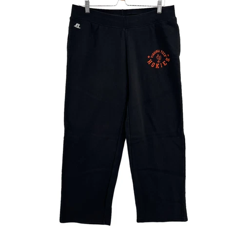 Vintage Russell Athletic Sweatpants Adult XL Virginia Tech Hokies Black Spellout Cover
