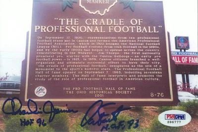 Dan Fouts Charlie Joiner Signed Football Hall of Fame 4x6 Photo PSA/DNA Chargers - Image 1 of 4