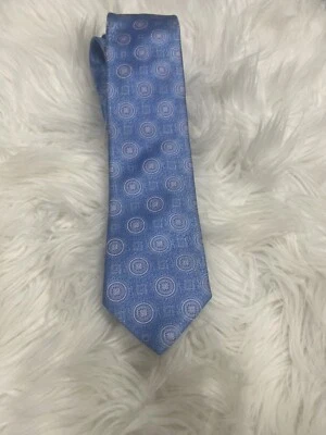 Canali последние галстук - синий розовый круг медальон узор 100% шелк Италии галстук - Изображение 1 из 4