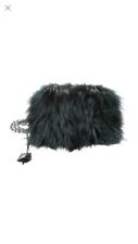 Prada Teal Fox Fur, Chain Strap Crossbody Small Handbag