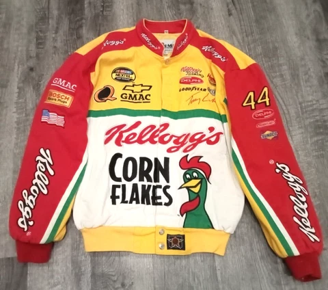 Terry Labonte #5 Kelloggs Corn Flakes Racing Jacket Mens Size Small Nascar Cover
