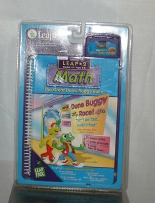 LeapPad Leap 2 Math The Great Dune Buggy Race Interactive Book & Cartridge ~ NEW - Image 1 of 3