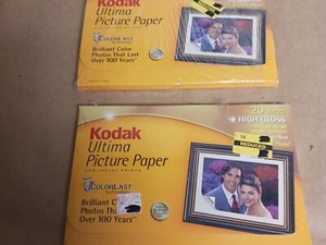 KODAK ULTIMA PICTURE PAPER - 2 Pck Total of 40 sheets - High Gloss! 4" x 6"  - Picture 1 of 1