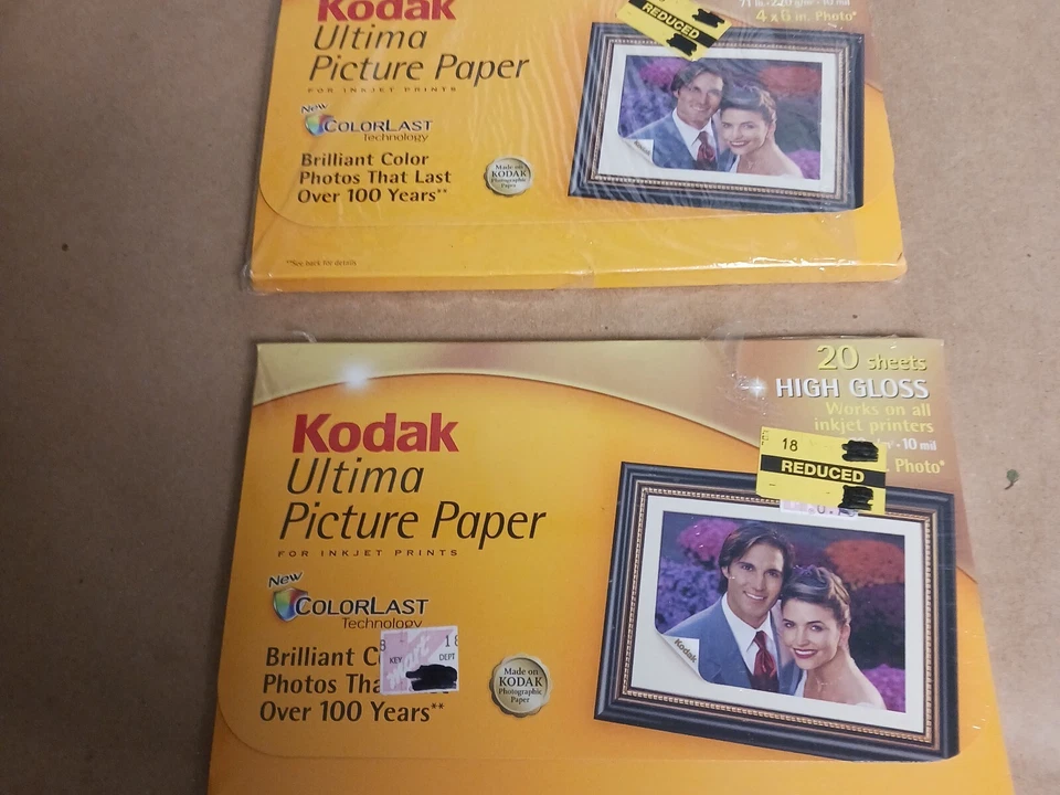 KODAK ULTIMA PICTURE PAPER - 2 Pck Total of 40 sheets - High Gloss! 4" x 6"  - Image 1 of 1