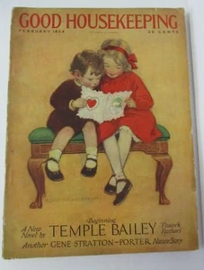 FEB. 1924 GOOD HOUSEKEEPING MAGAZINE Jessie Willcox Smith, Maxfield Parrish Ad + - Picture 1 of 11