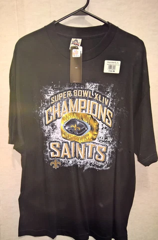Authentic 2010 NFL New Orleans Saints SUPER BOWL XLIV Champions RING XL T-SHIRT Cover